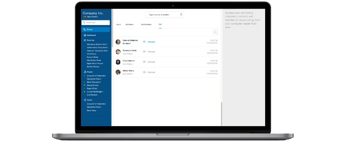 RingCentral control panel