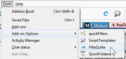 FiltaQuilla installation within thunderbird