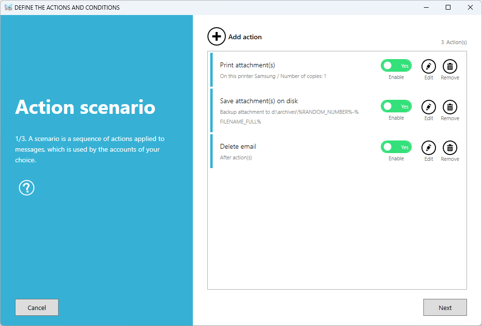 Scenario to print digital faxes