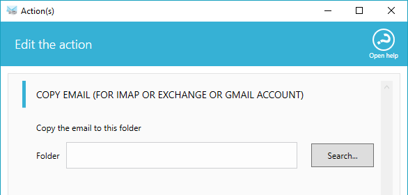Copy email options