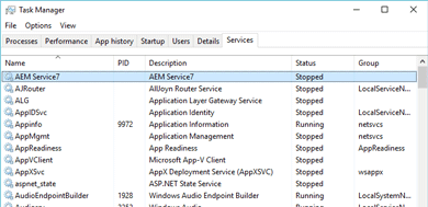 AEM Windows service