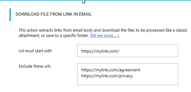 Download files from email body