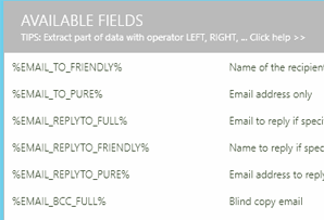 New fields available